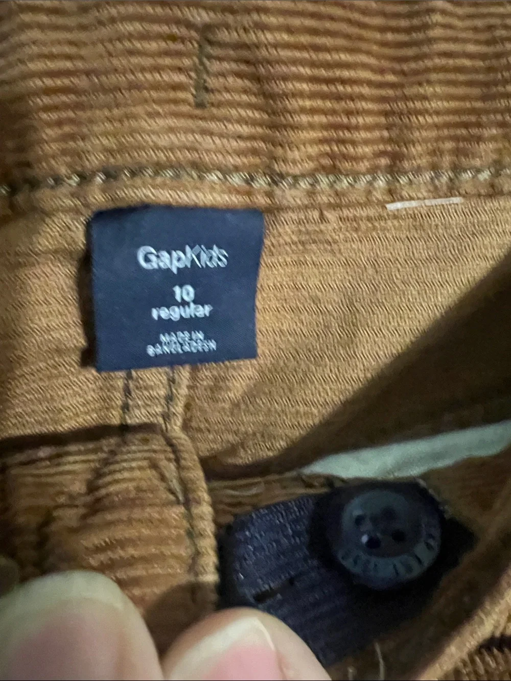 GAP Kid’s Corduroy Pants in Warm Brown Size 10 Regular 12.5” Waist - 25” Inseam